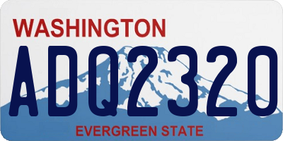 WA license plate ADQ2320