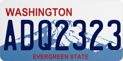 WA license plate ADQ2323