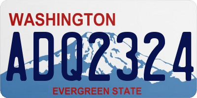 WA license plate ADQ2324