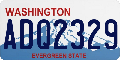 WA license plate ADQ2329