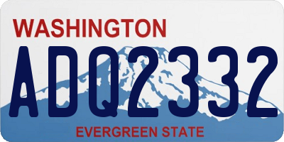 WA license plate ADQ2332