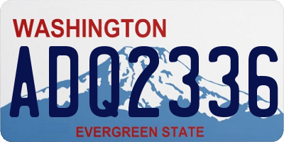 WA license plate ADQ2336