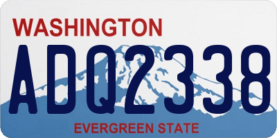 WA license plate ADQ2338