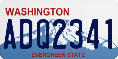 WA license plate ADQ2341