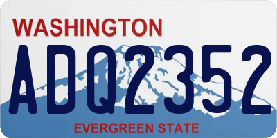 WA license plate ADQ2352