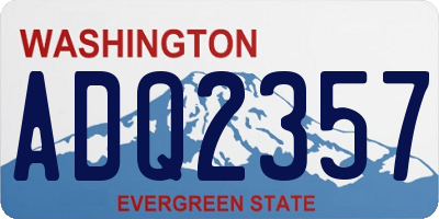 WA license plate ADQ2357