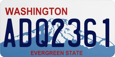 WA license plate ADQ2361