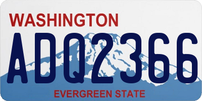 WA license plate ADQ2366