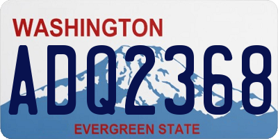 WA license plate ADQ2368