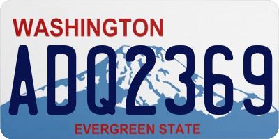 WA license plate ADQ2369