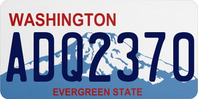 WA license plate ADQ2370