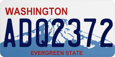 WA license plate ADQ2372