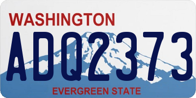 WA license plate ADQ2373