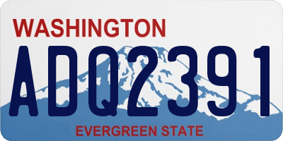 WA license plate ADQ2391