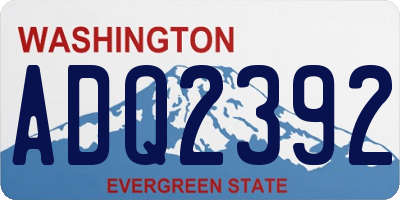WA license plate ADQ2392