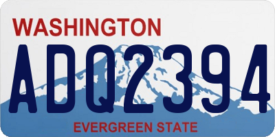 WA license plate ADQ2394