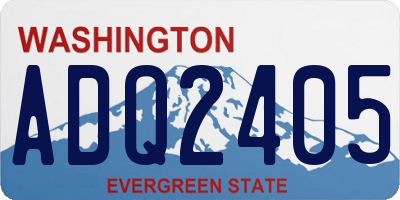 WA license plate ADQ2405
