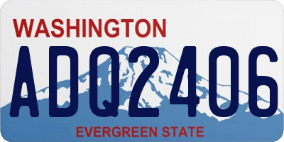 WA license plate ADQ2406