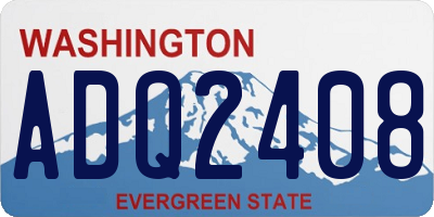 WA license plate ADQ2408