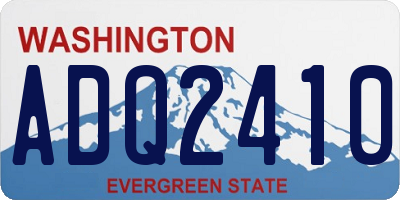WA license plate ADQ2410