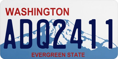 WA license plate ADQ2411