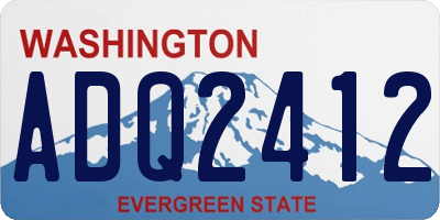 WA license plate ADQ2412