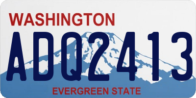 WA license plate ADQ2413