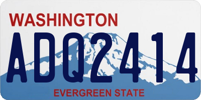 WA license plate ADQ2414