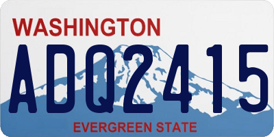 WA license plate ADQ2415