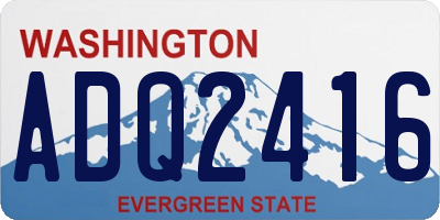WA license plate ADQ2416