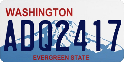 WA license plate ADQ2417
