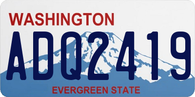 WA license plate ADQ2419