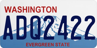 WA license plate ADQ2422