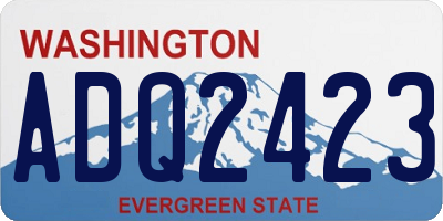 WA license plate ADQ2423