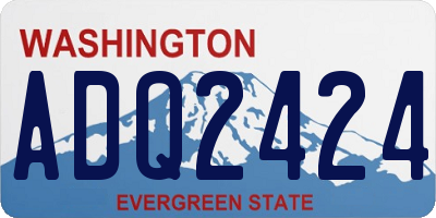 WA license plate ADQ2424