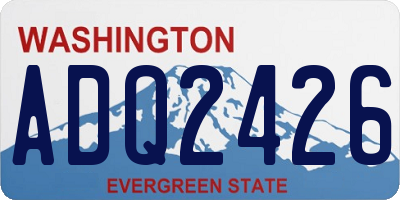 WA license plate ADQ2426