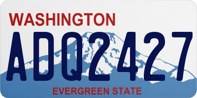 WA license plate ADQ2427