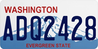 WA license plate ADQ2428