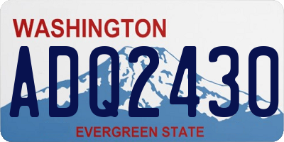 WA license plate ADQ2430