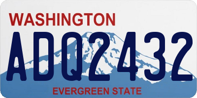 WA license plate ADQ2432