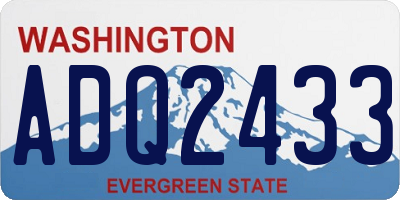 WA license plate ADQ2433