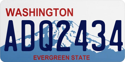 WA license plate ADQ2434