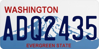 WA license plate ADQ2435