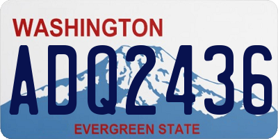 WA license plate ADQ2436