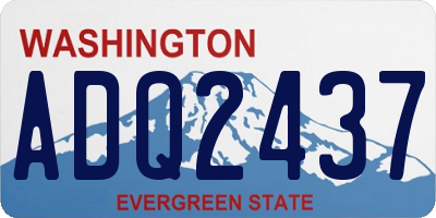 WA license plate ADQ2437