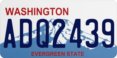 WA license plate ADQ2439