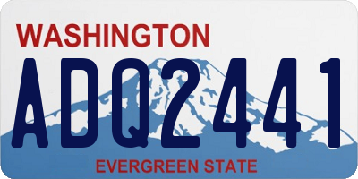 WA license plate ADQ2441