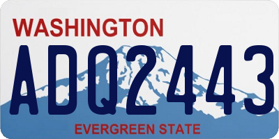 WA license plate ADQ2443