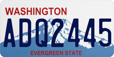 WA license plate ADQ2445