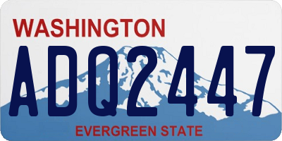 WA license plate ADQ2447